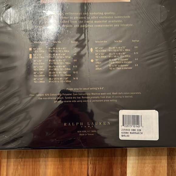 Ralph Lauren Table Cloth - Picture 5 of 6
